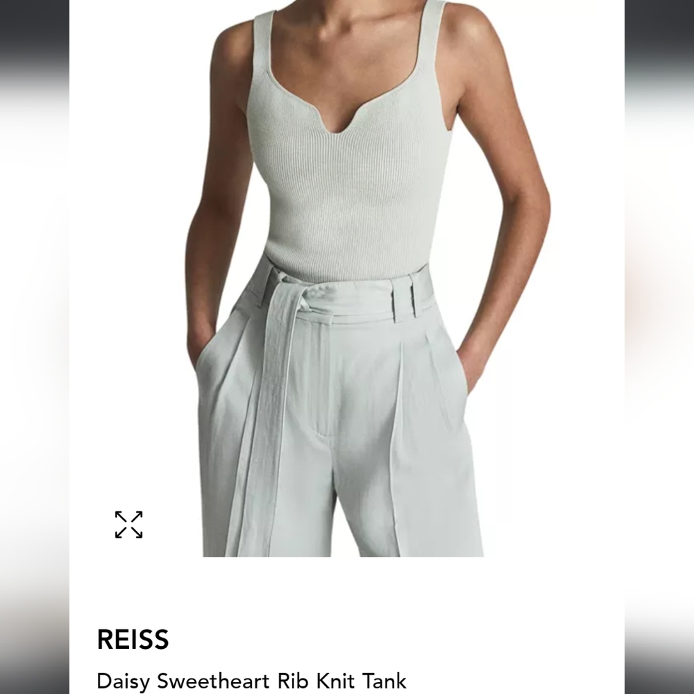 Reiss NWT Daisy sweetheart knit tank top SIZE Medium